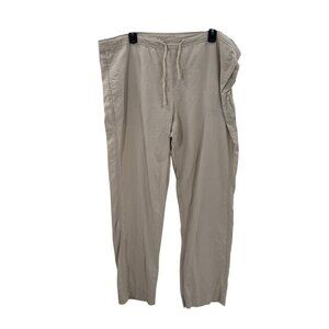 Island Importer Natural Linen Riviera Drawstring Pants Mens Size L